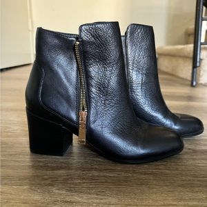 Tommy Hilfiger Dita Black Leather Booties